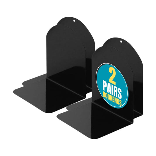 Metal Bookends / Bookends / Black / 6 x 5 x 7 / Set of 4