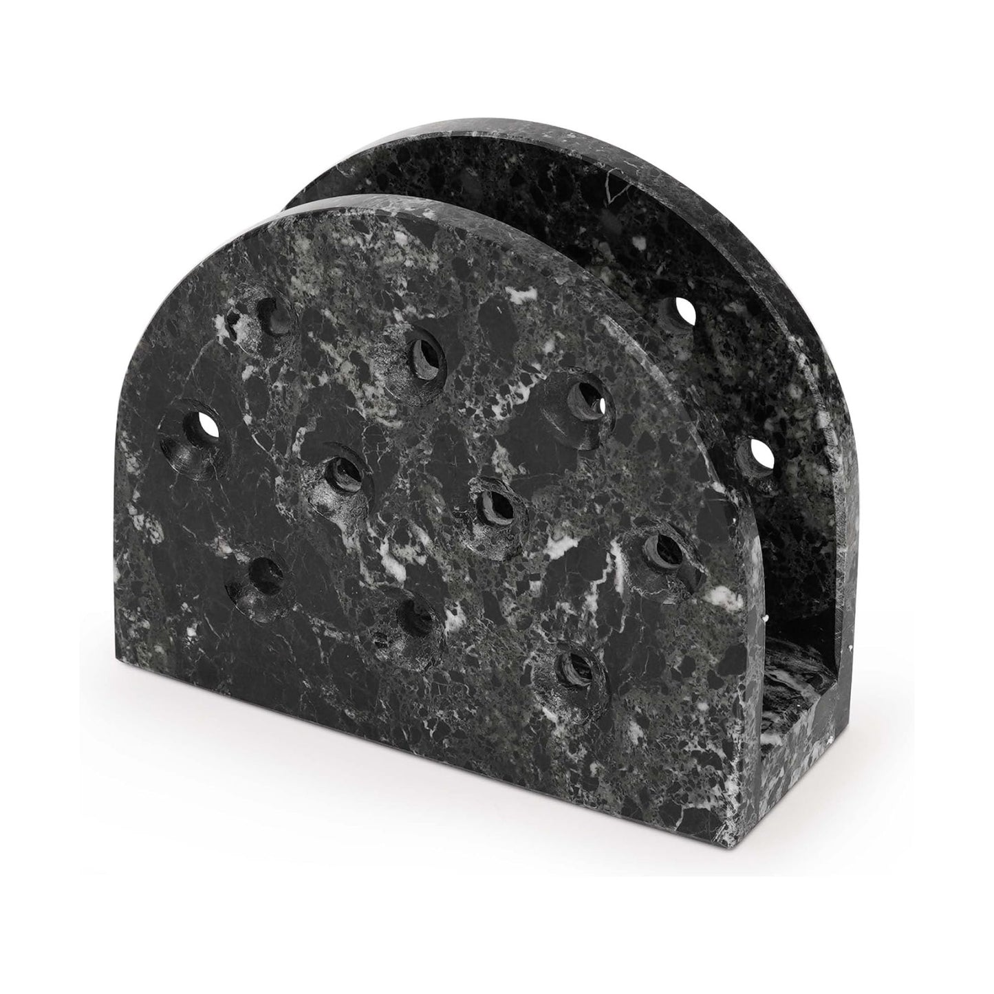 Marble Napkin Holder / Black / 6.5 Inch
