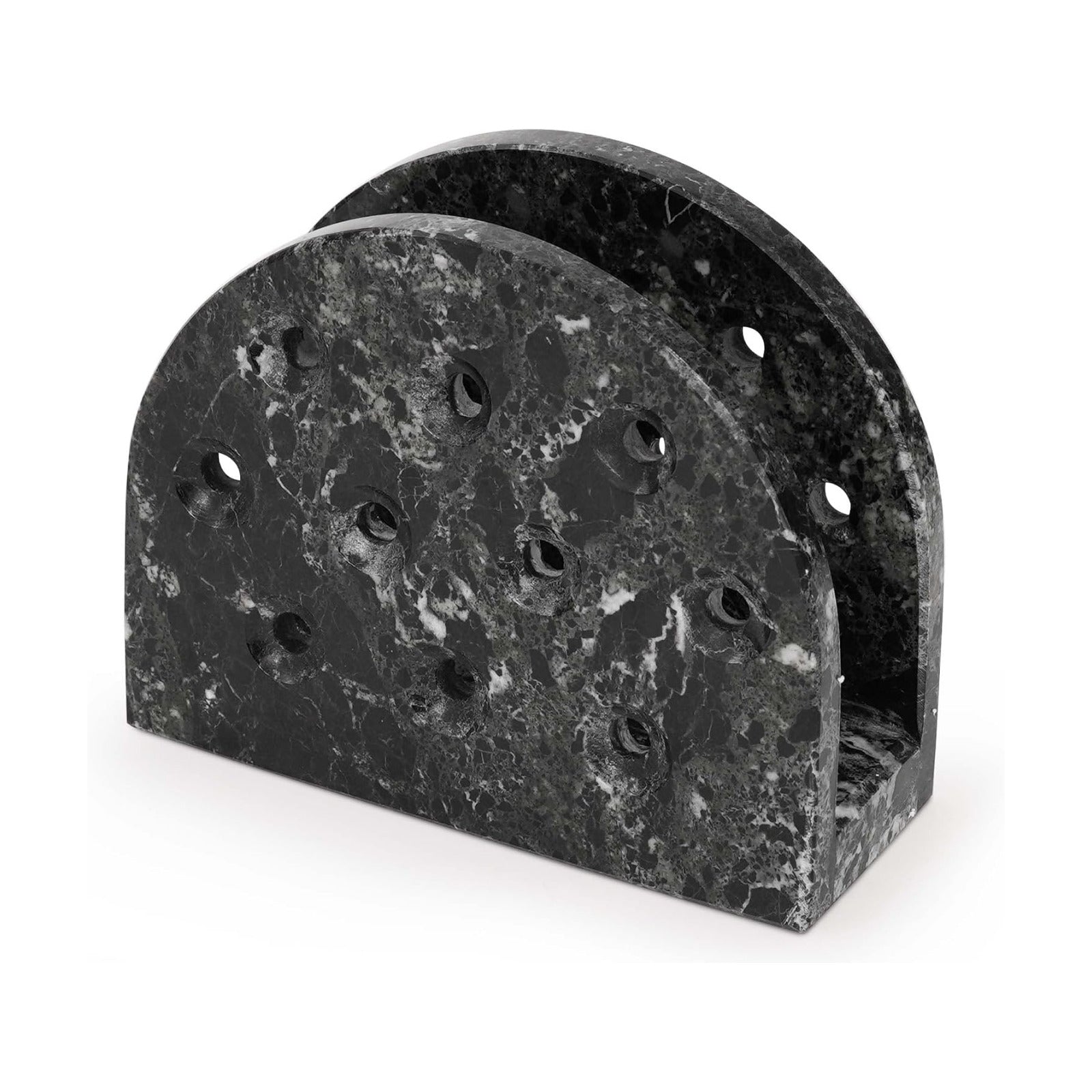 Marble Napkin Holder / Black / 6.5 Inch