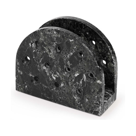 Marble Napkin Holder / Black / 6.5 Inch