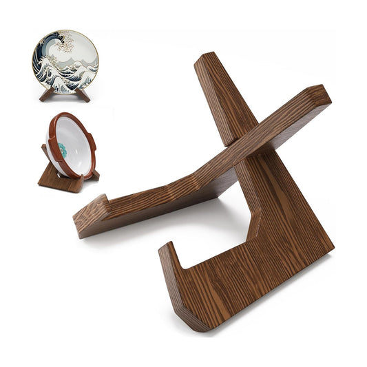 Wooden Plate Stand Deep / 6.7 Inch / 12 Inch
