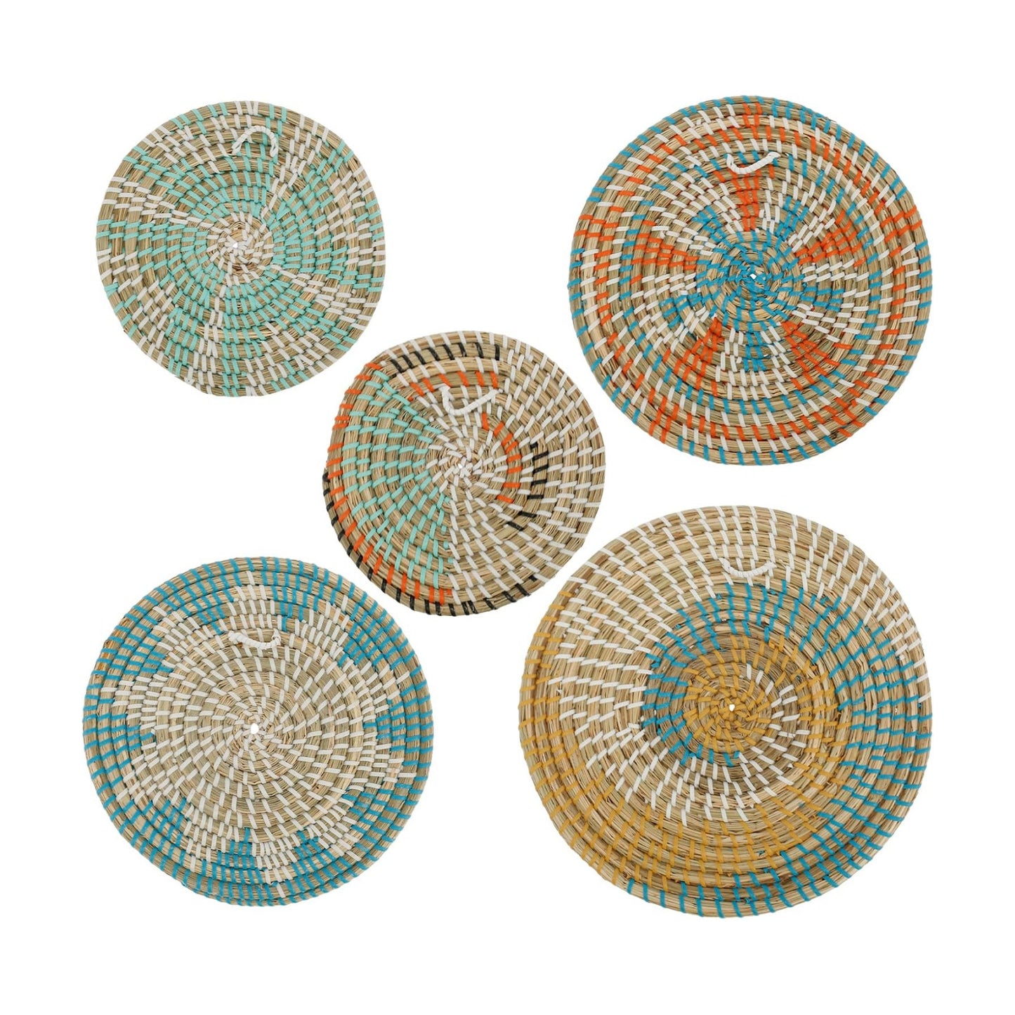 Rattan Wall Basket Set / Set of 5