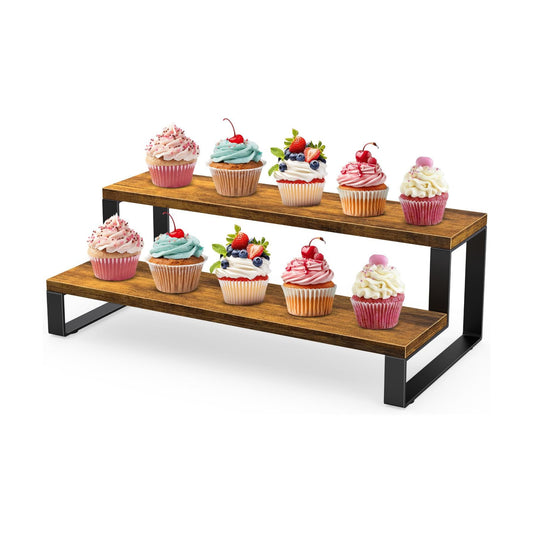 Wooden Display Riser Stand / 2 Tier