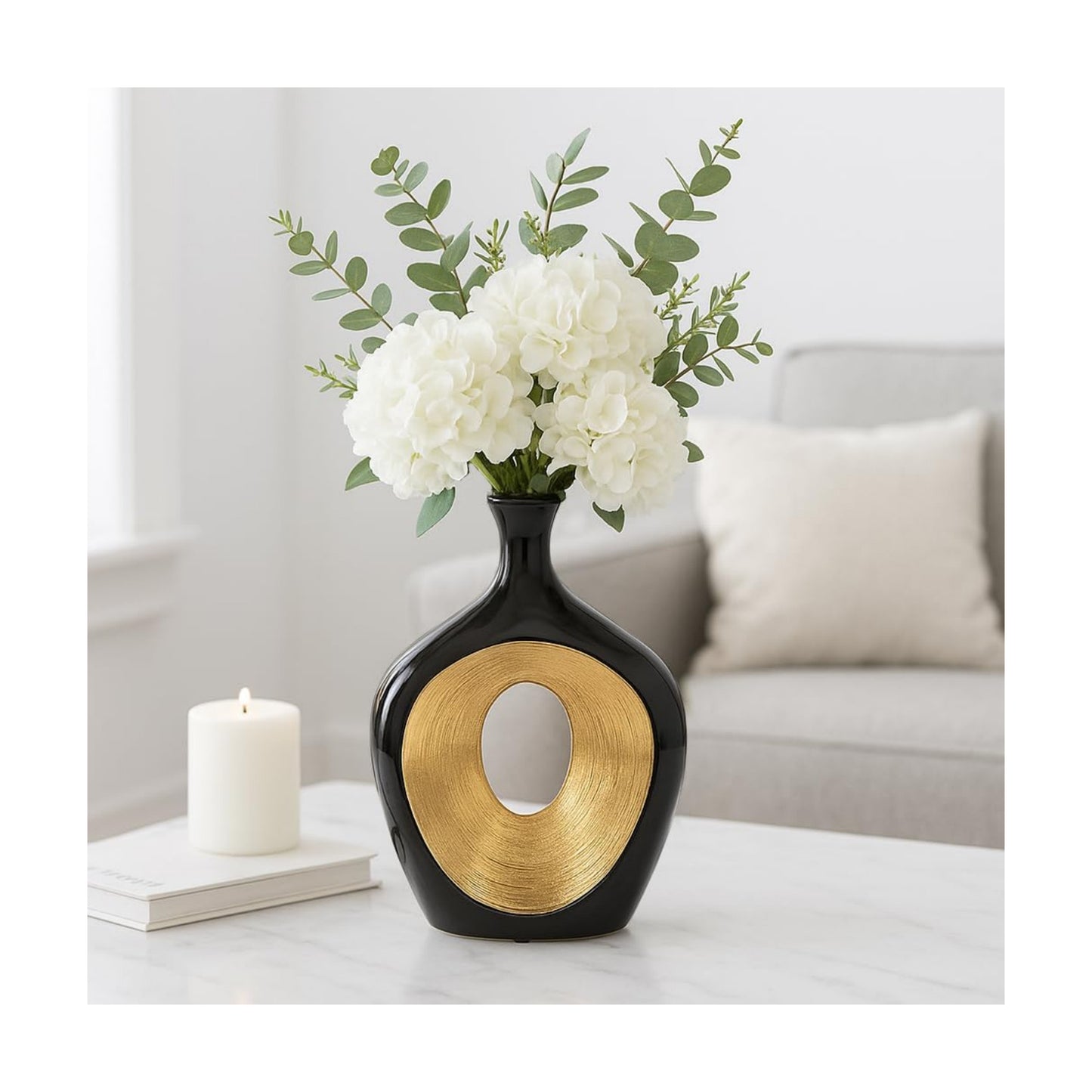 Ceramic Vase / Decorative Flower Holder / Multicolor
