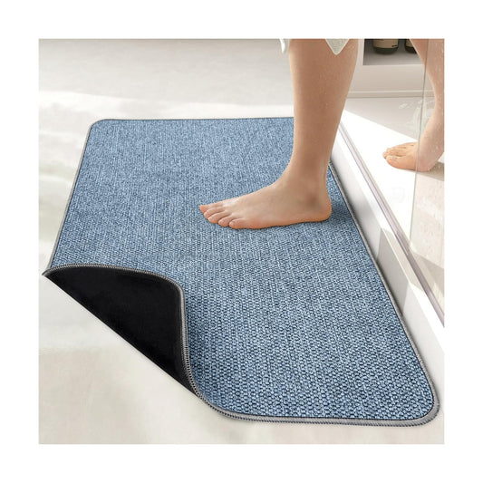 Bath Mat,Ultra Thin Bathroom Rugs,Rubber Bath Mats for Bathroom,No Slip Bath Rugs,Quick Dry,Machine Washable,Low