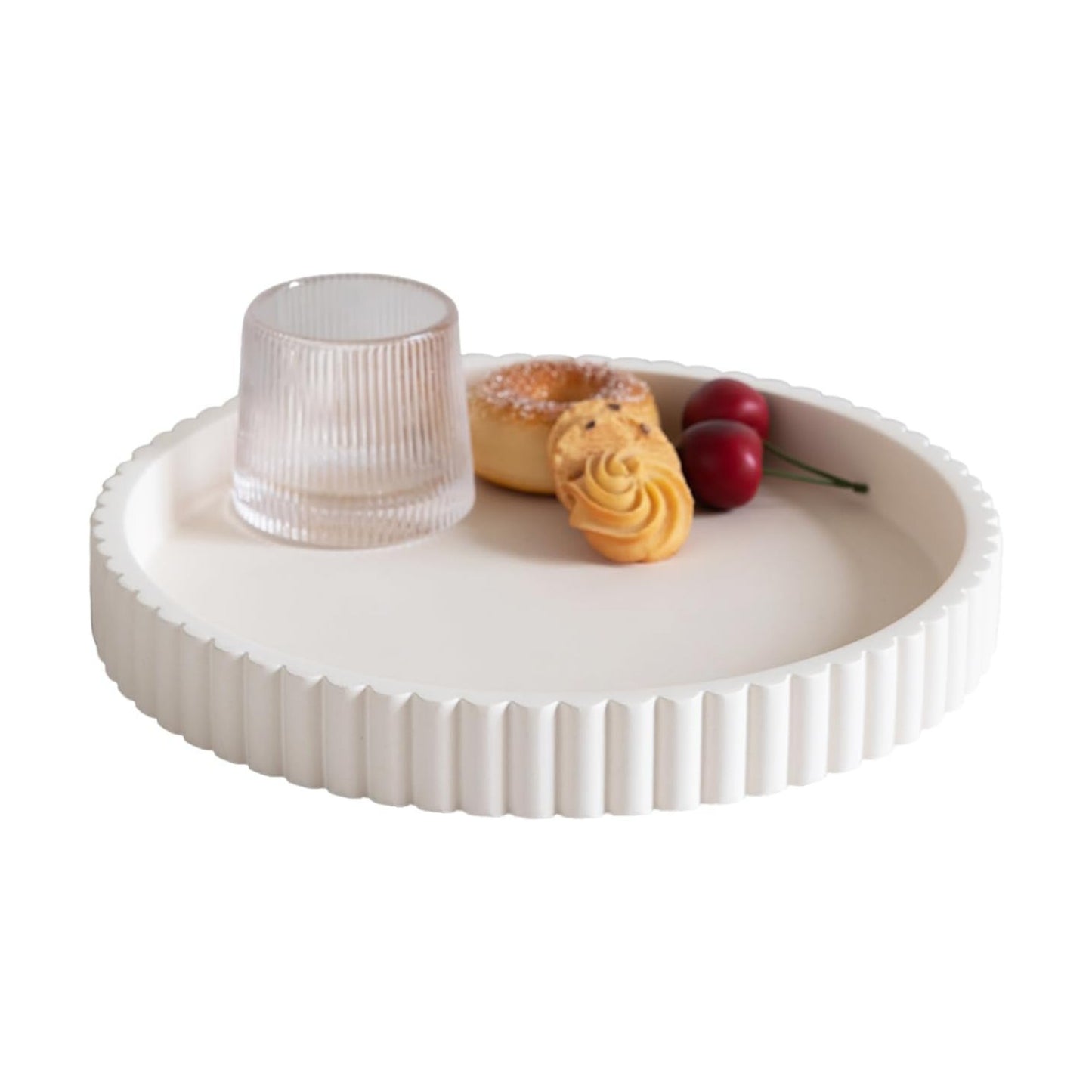 Decorative Tray / White / 11"L x 11"W x 1.5"H