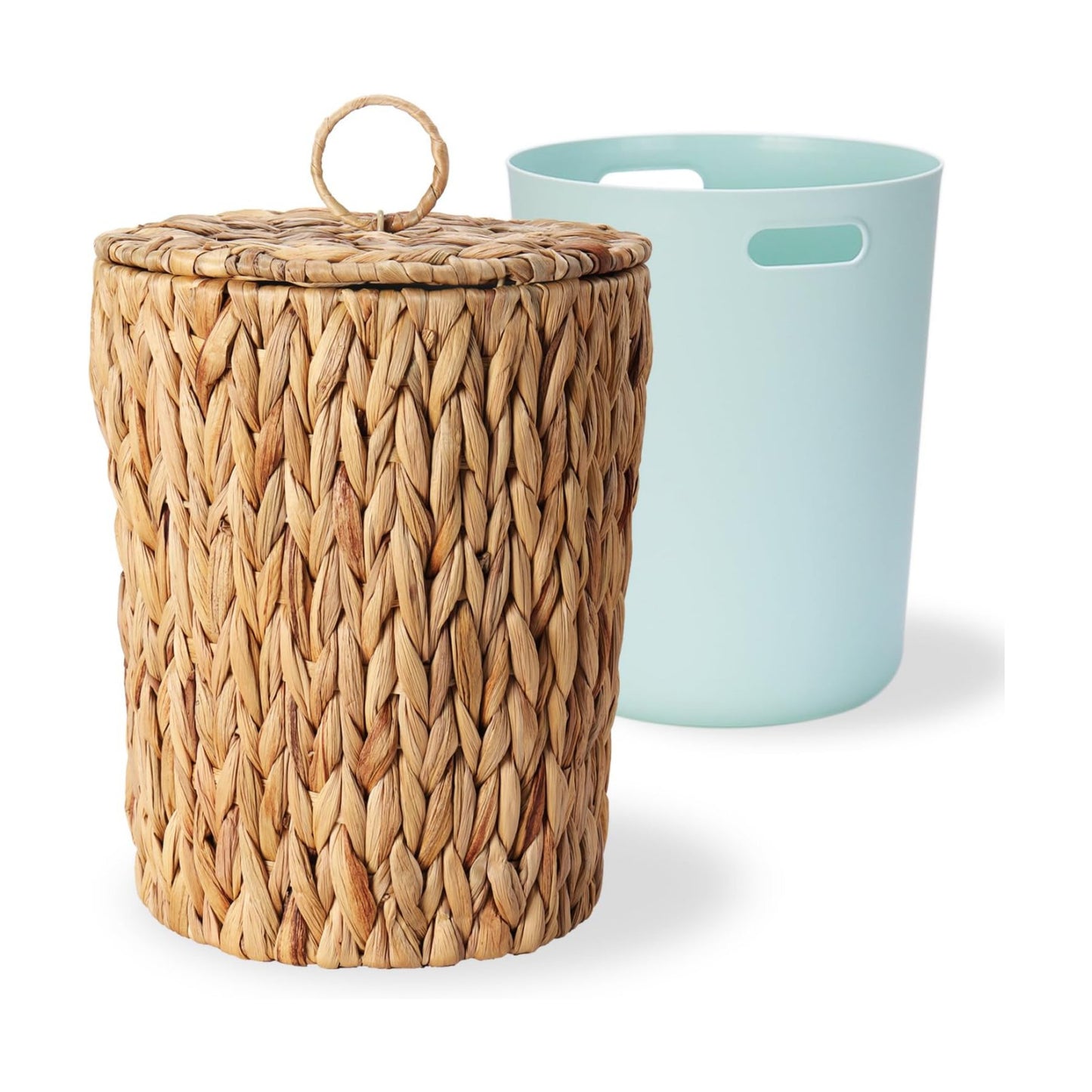 Boho Hand Woven Water / Natural & Blue / 2.6 Gallons
