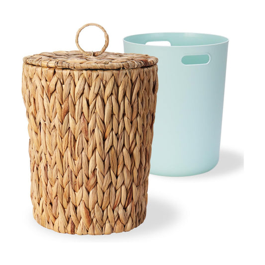 Boho Hand Woven Water / Natural & Blue / 2.6 Gallons