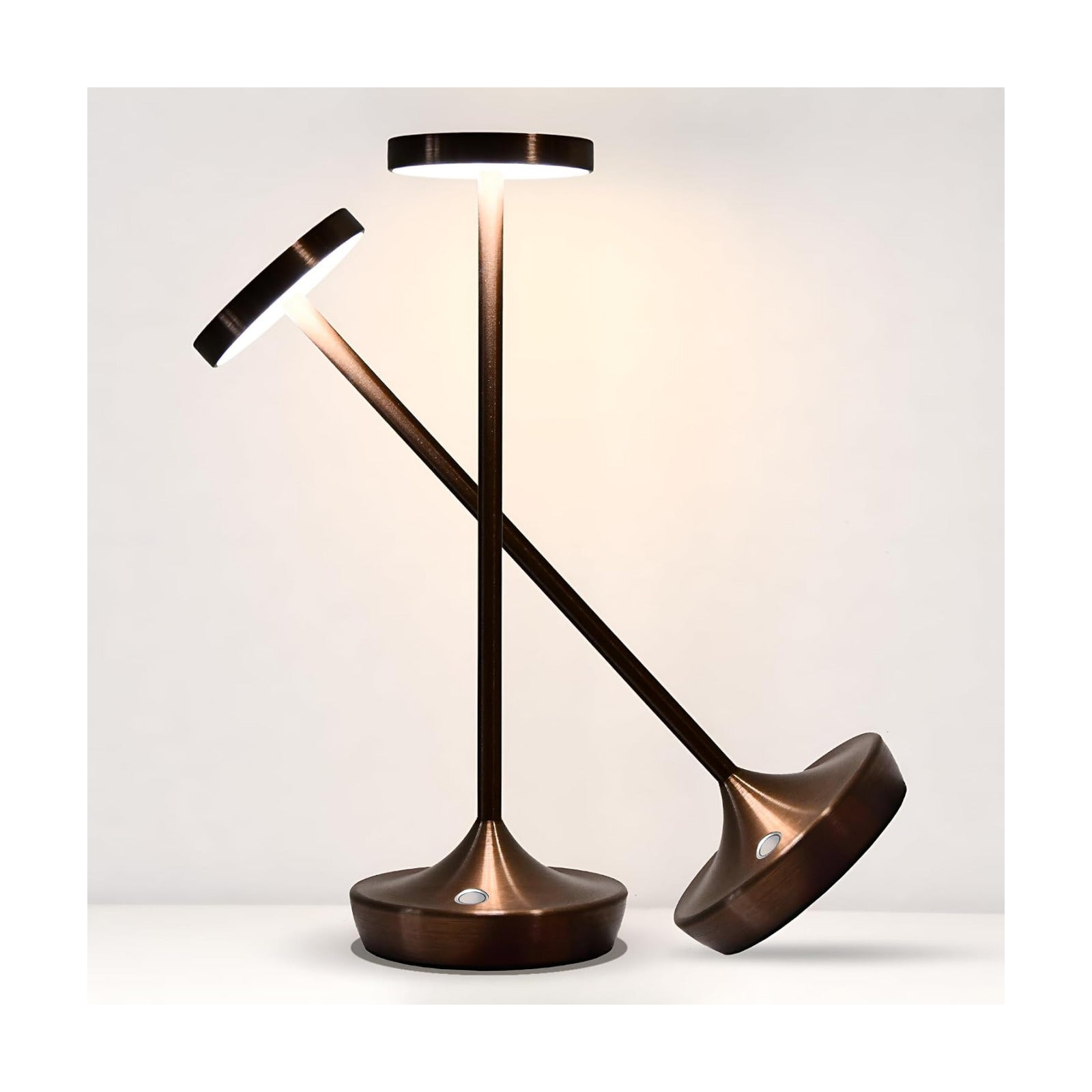 Brown Cordless Table Lamps, Rechargeable 6000mAh, 72H Runtime, Waterproof | Stepless Touch Dimming with 3 Color Modes &