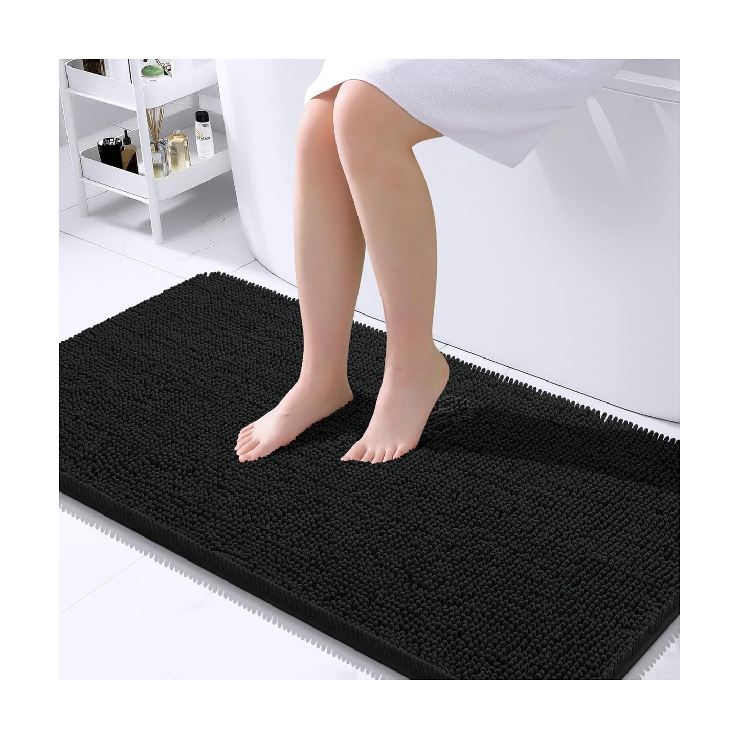 OLANLY Bathroom Runner Rugs 40x24, Extra Soft Absorbent Chenille Bath Rugs