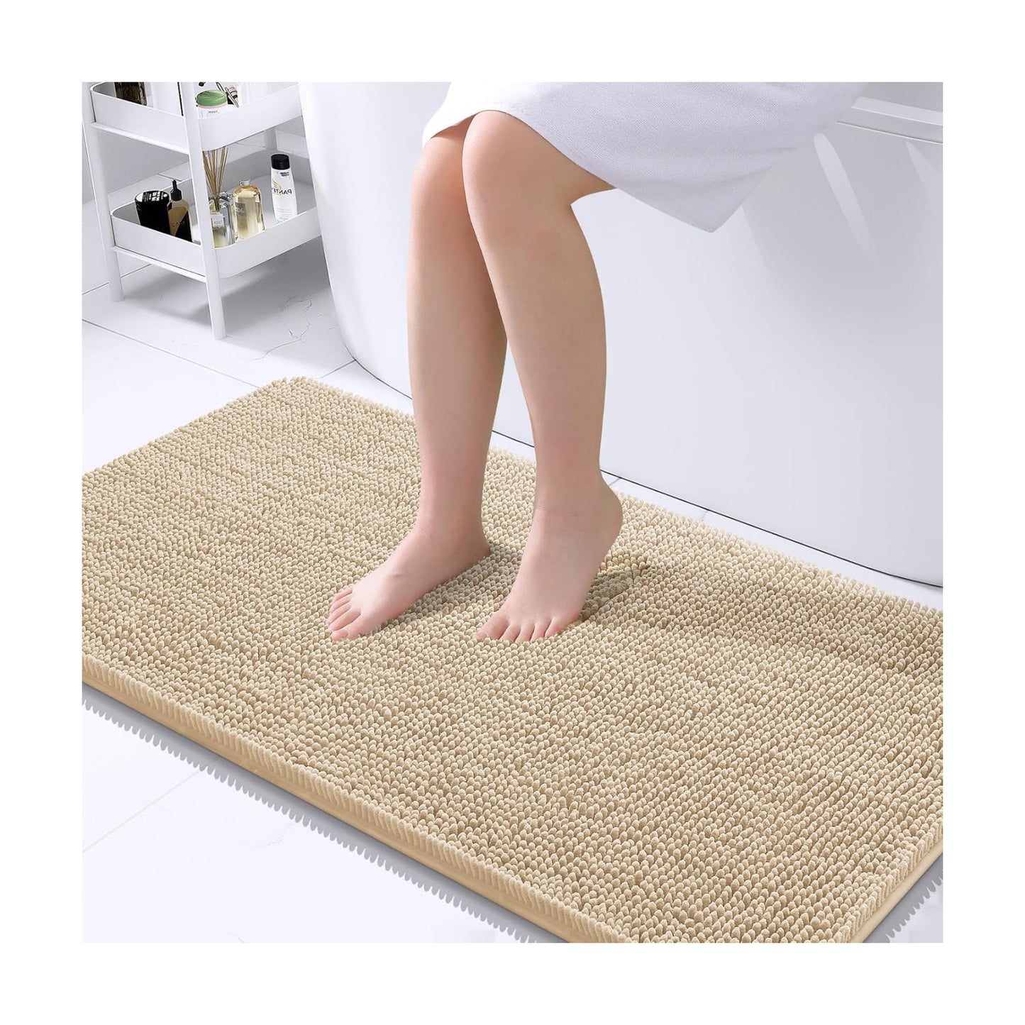 OLANLY Bathroom Runner Rugs 40x24, Extra Soft Absorbent Chenille Bath Rugs