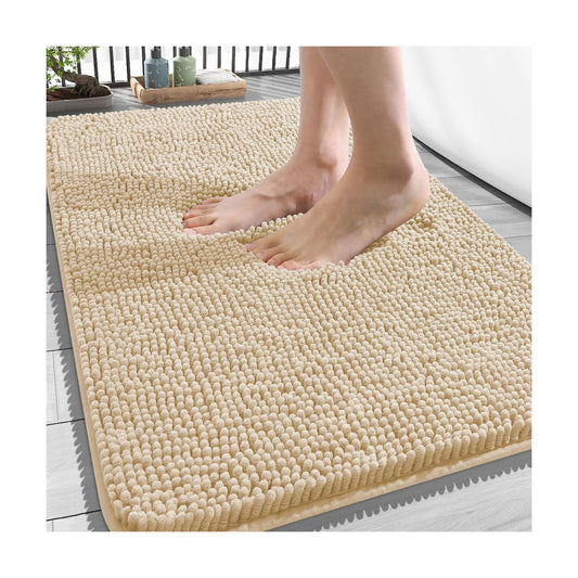OLANLY Bathroom Rugs 34x21, Extra Soft Absorbent Chenille Bath Rugs