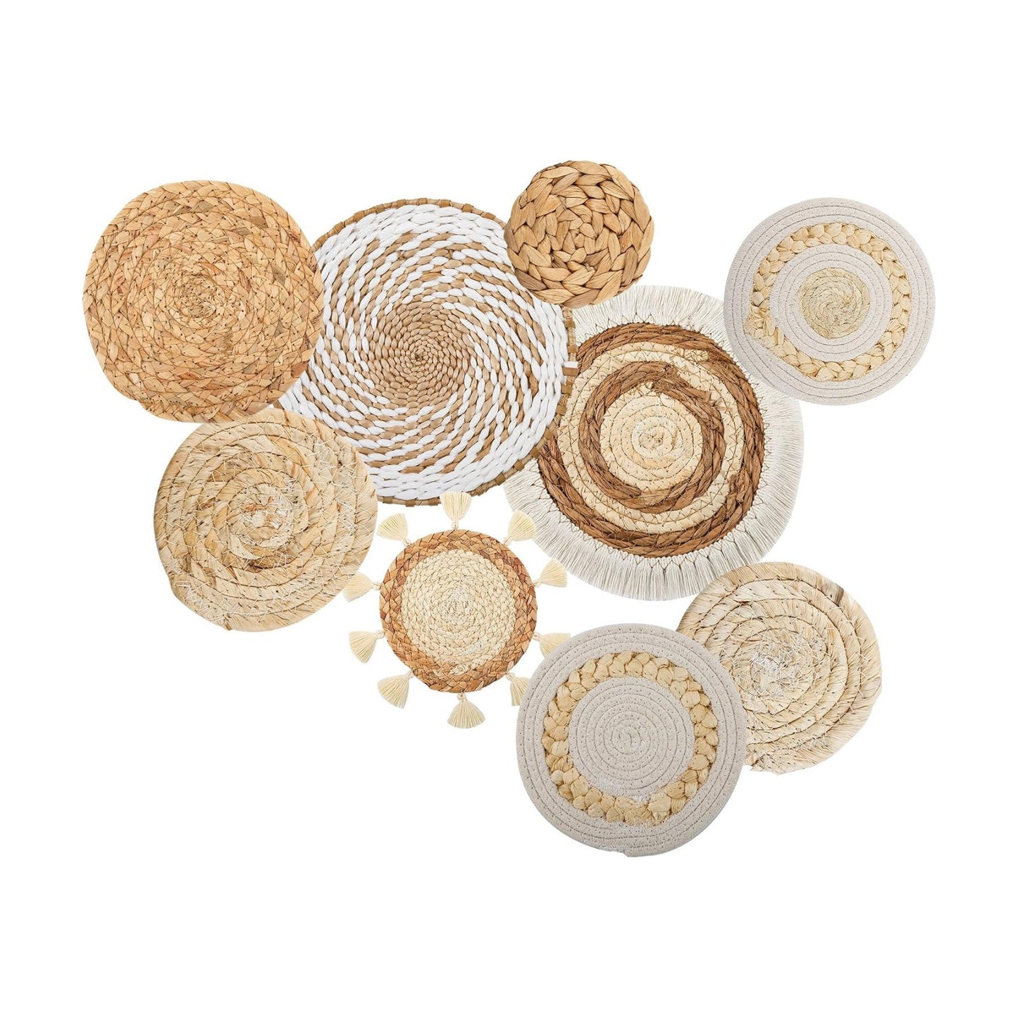 Boho Wall Basket Decor / Set of 9