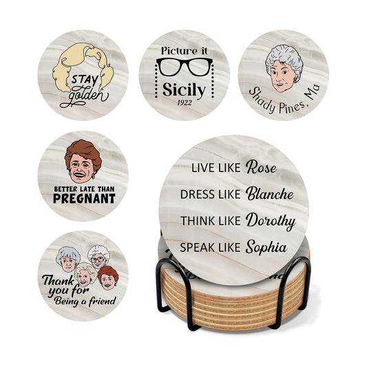 Holder / Funny TV Show / Golden / Set of 6