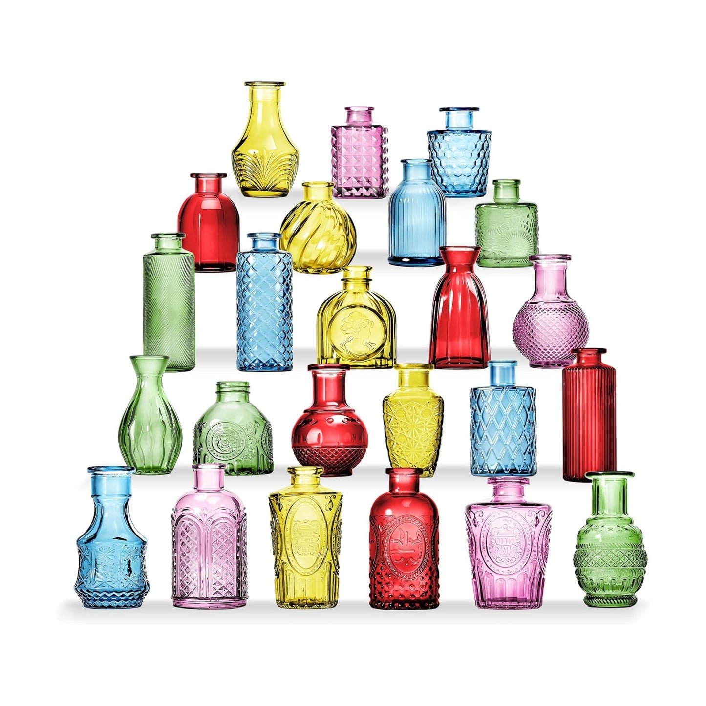 Bud Vases for Flowers / Colorful / Set of 24