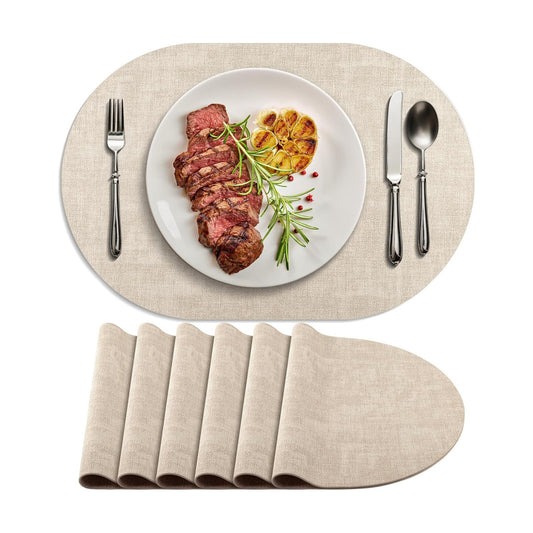 Dining Table Non-Slip / Beige / Placemats / Set of 6