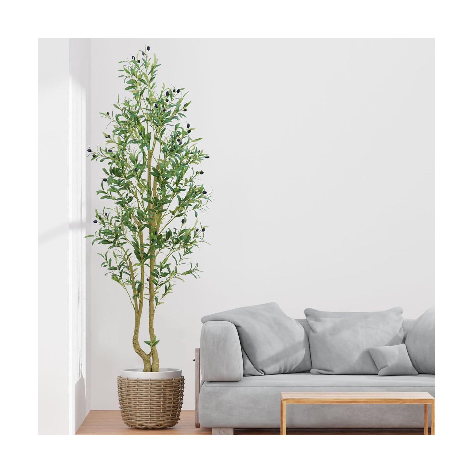 Faux Olive Tree / Olive Tree 6ft / White / 6 Inch