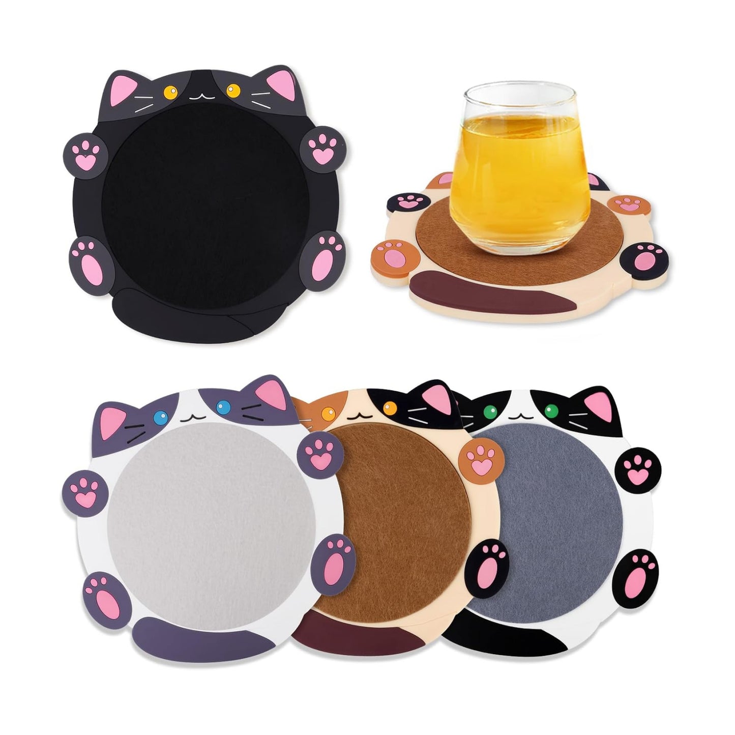 Coasters for Drinks / Cat / Set of 4