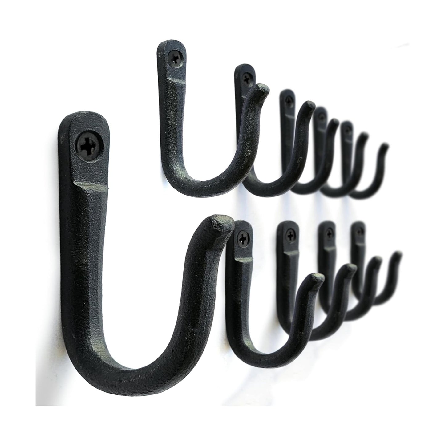 Railroad Spike Iron Coat Hooks Multi-Purpose Heavy Duty Hooks Wall Mounted / Rustic / Set of 10