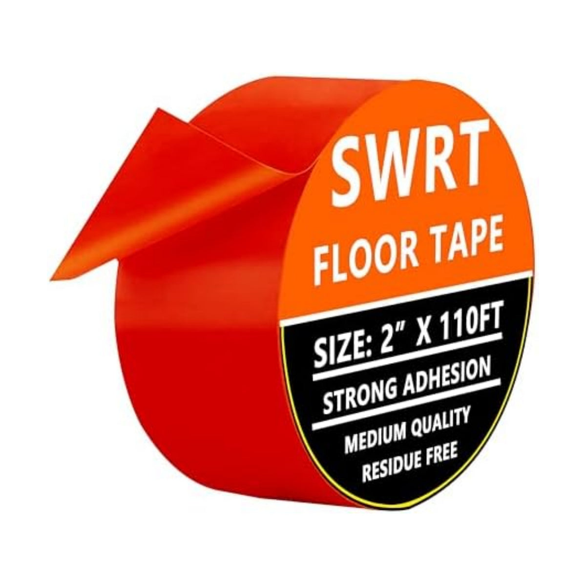 SWRT 2" x 110FT Red Floor Marking Tape and Dance Splicing Tape, Caution Gym Floor Tape Warning Safety Stripe Tape for Floor Marking, Athletics, School, Restaurants, Equipment and More