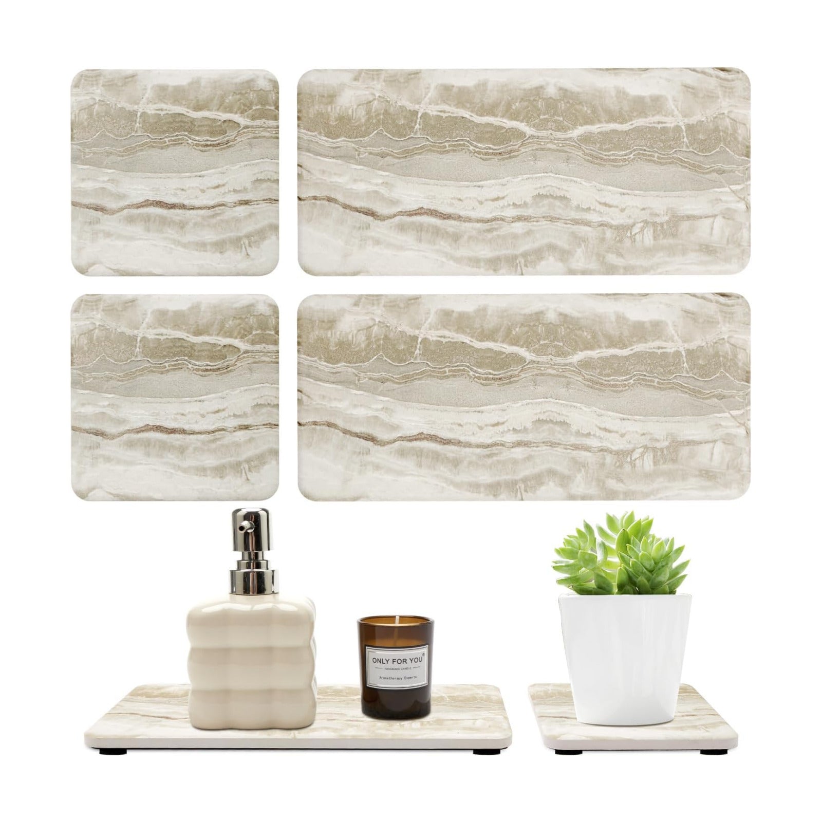 Drying / Stone / Set of 4