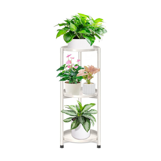 3 Tier Metal Plant Stand Indoor, Corner Tiered Round Plant Stand for Indoor Multiple Plants, Flower Pot Stands Outdoor