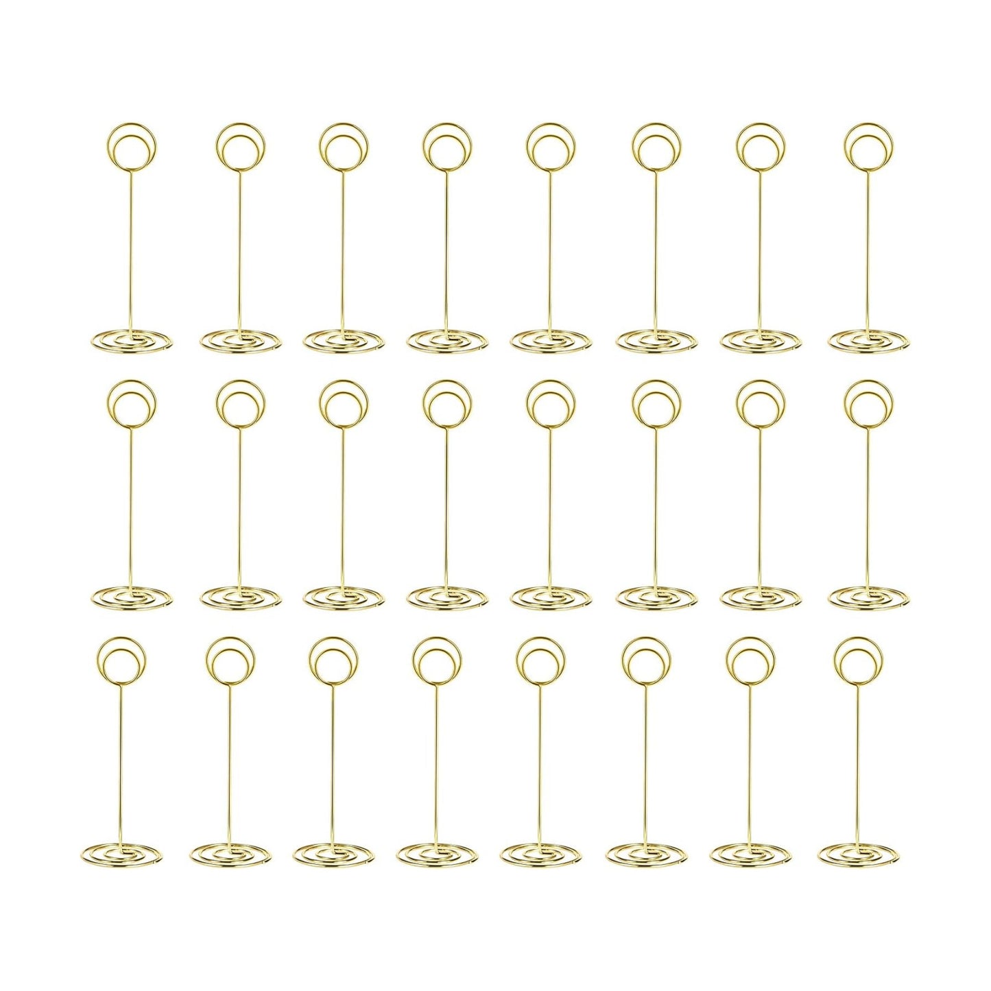24 Pack 8.75 inchTable Number Holders, Simple Sign Stand Place Card Holder, Delicate Name Reusable Picture Memo Note