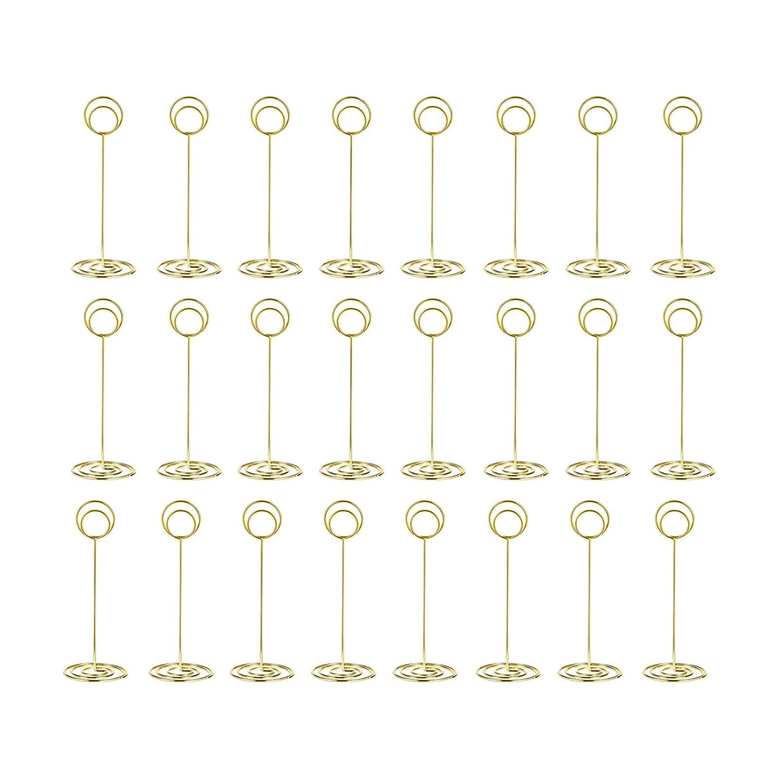 24 Pack 8.75 inchTable Number Holders, Simple Sign Stand Place Card Holder, Delicate Name Reusable Picture Memo Note