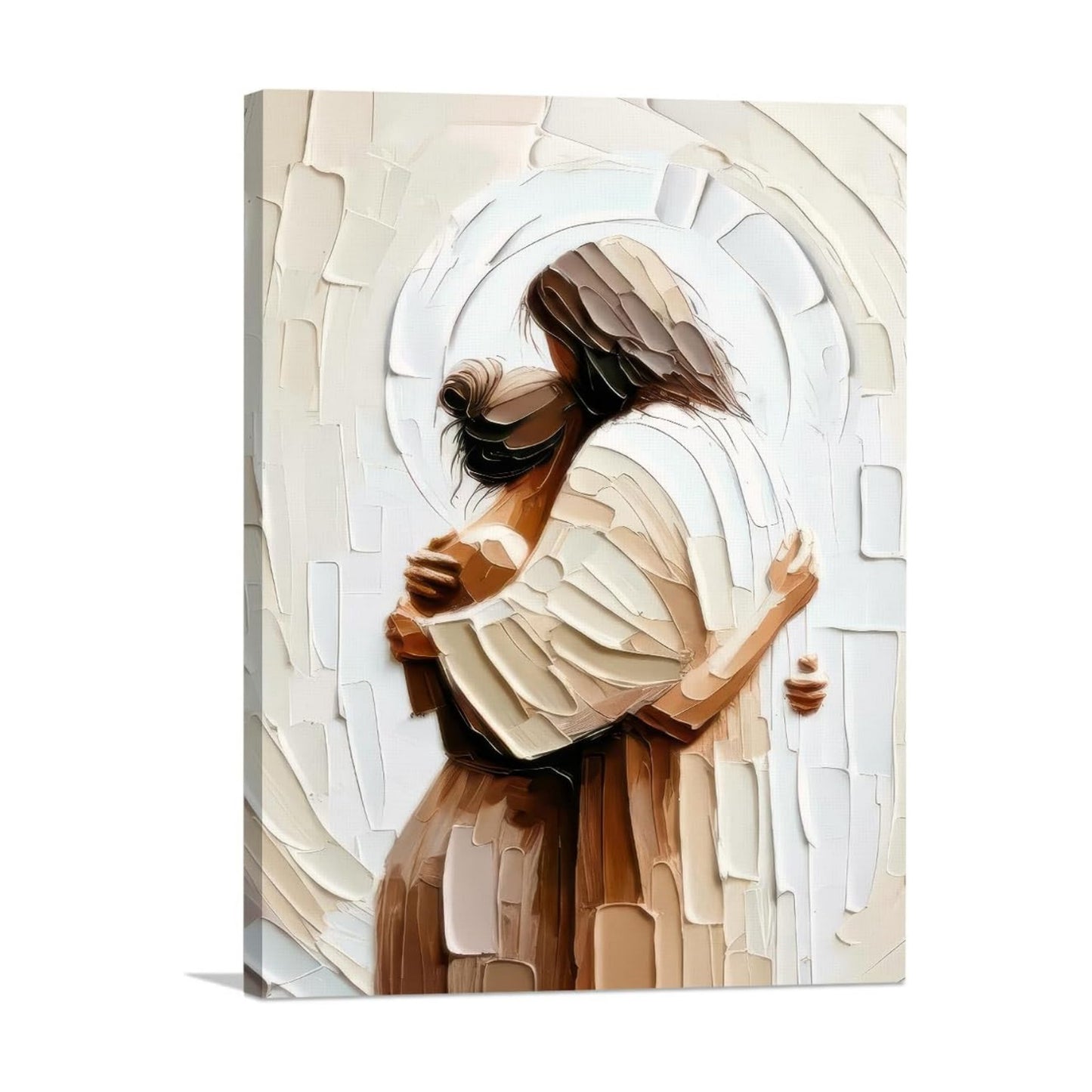 Jesus Embracing Woman Canvas Wall Art / 16"L x 12"W / Jesus Hug