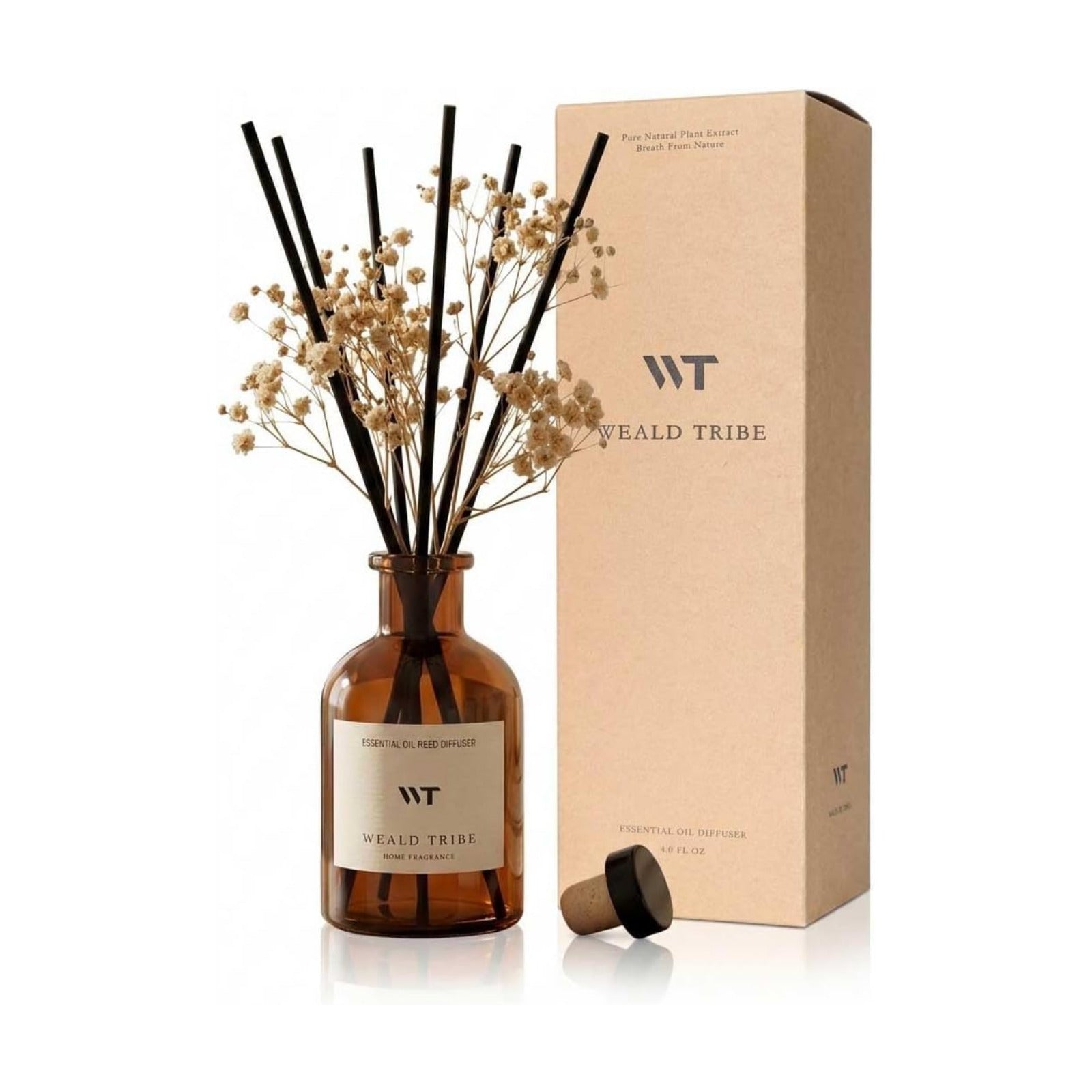 WEALD TRIBE Fresh Linen Reed Diffuser Set for Bathroom Air Fresheners