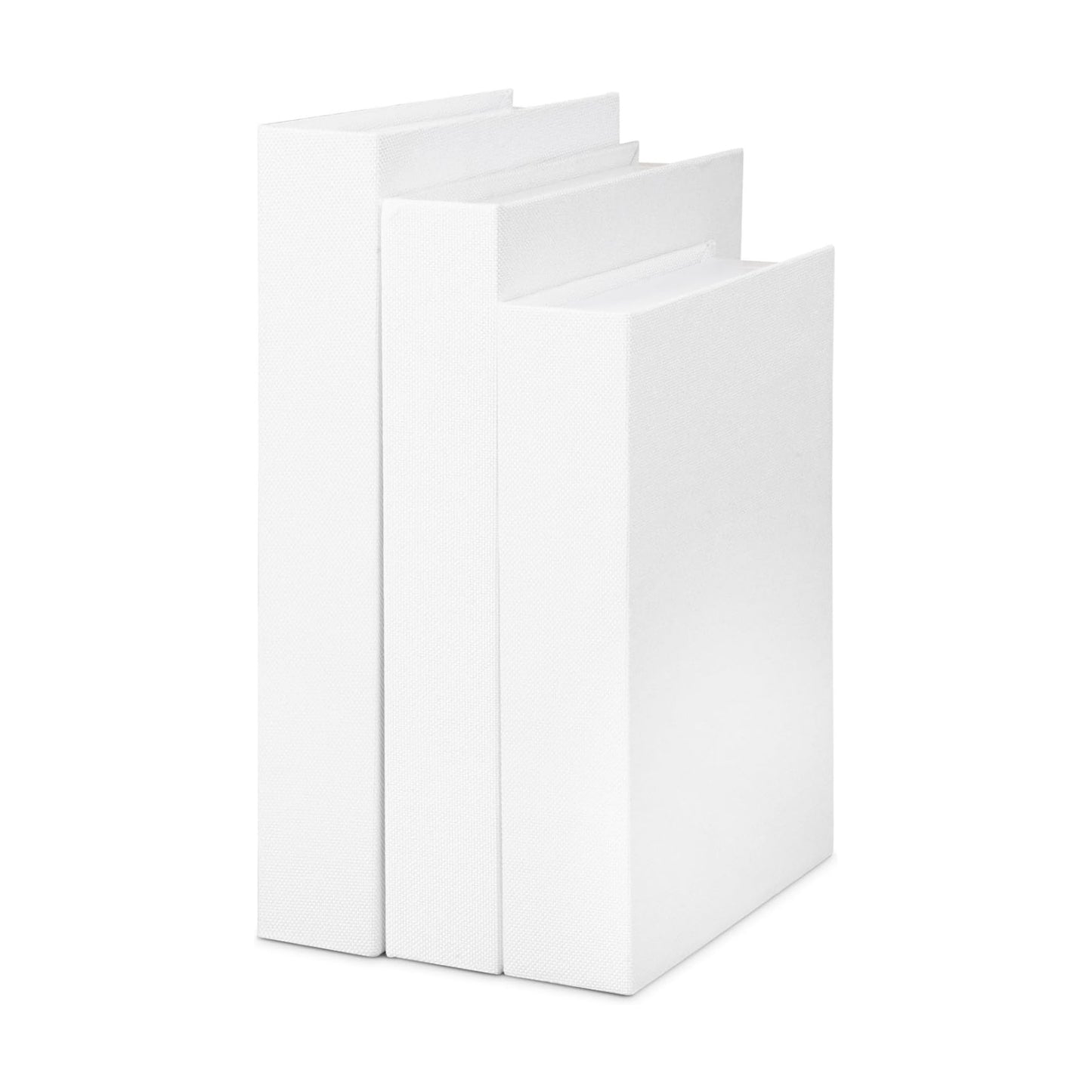 Faux Books for Decorative / White / Set of 3