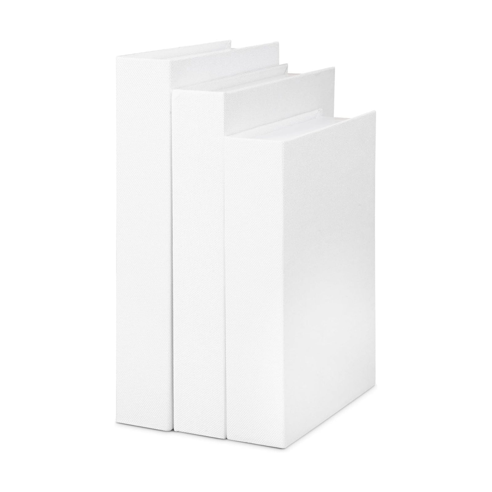 Faux Books for Decorative / White / Set of 3