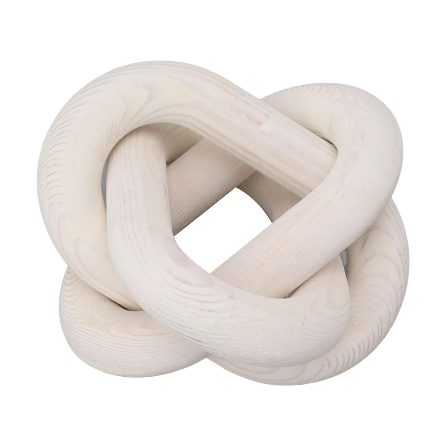Wood Knot Chain Link Decor / White