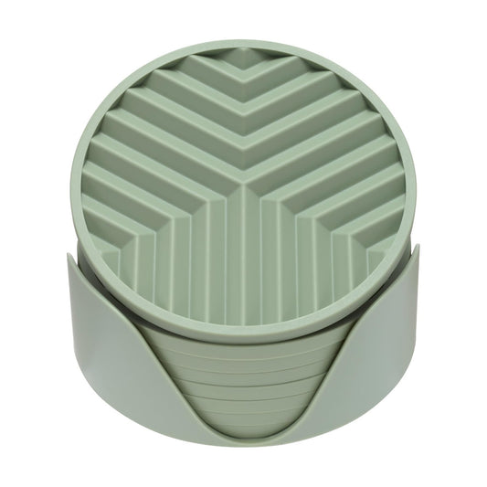 Holder / Non-Slip Drink Coasters / Desert Sage / Set of 8