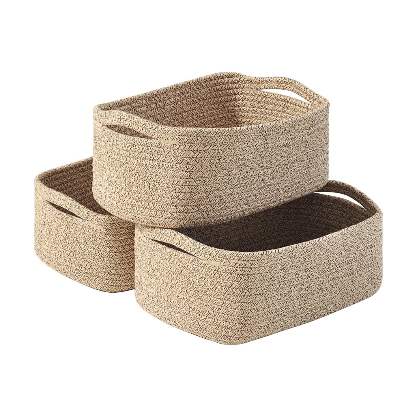 Woven Storage Baskets / 13 x 8.5 x 5.1 / Brown