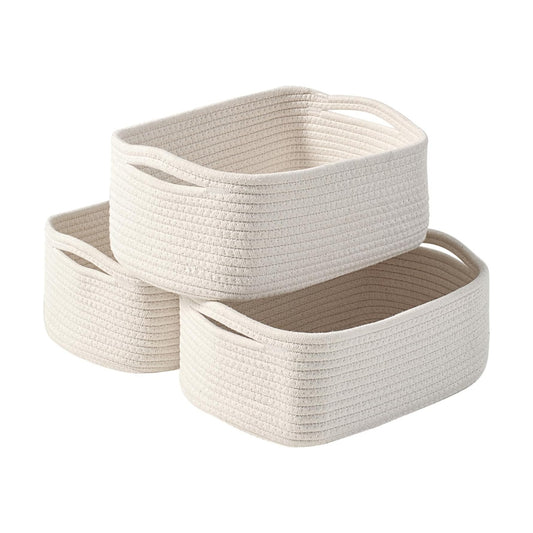 Organizing Baskets / Small Basket for Gifts Empty / 13 x 8.5 x 5.1 / Off White