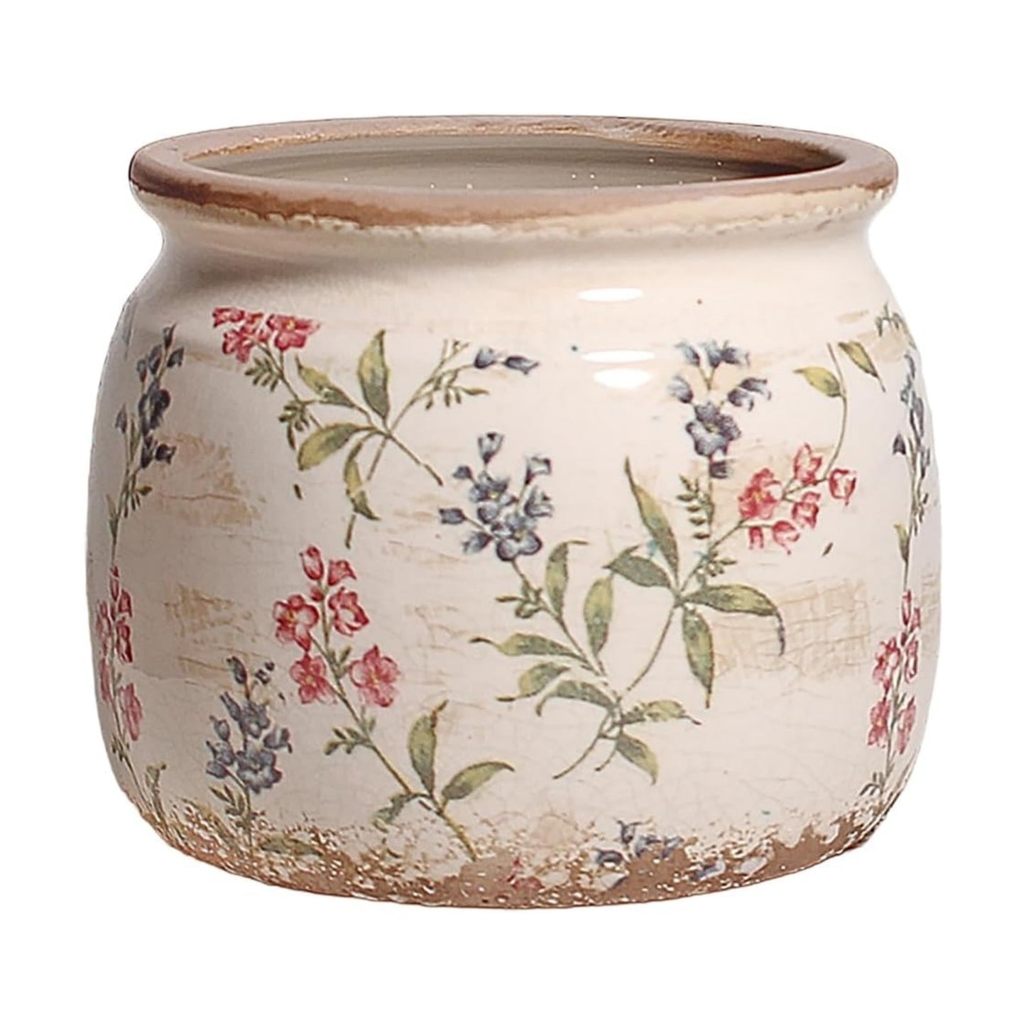 Vintage Ceramic Planters / Purple Red