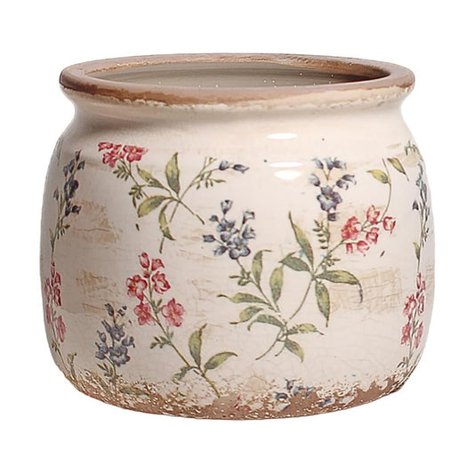 Vintage Ceramic Planters / Purple Red