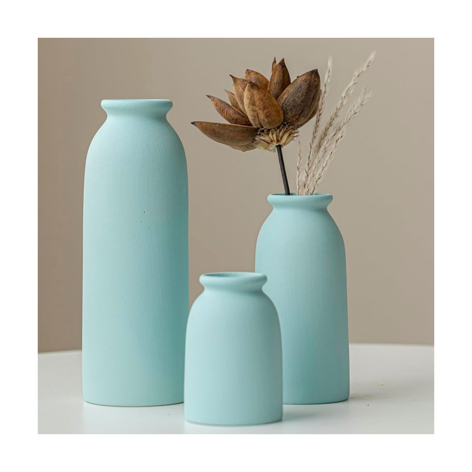 Ceramic Vase Set-3 / Blue