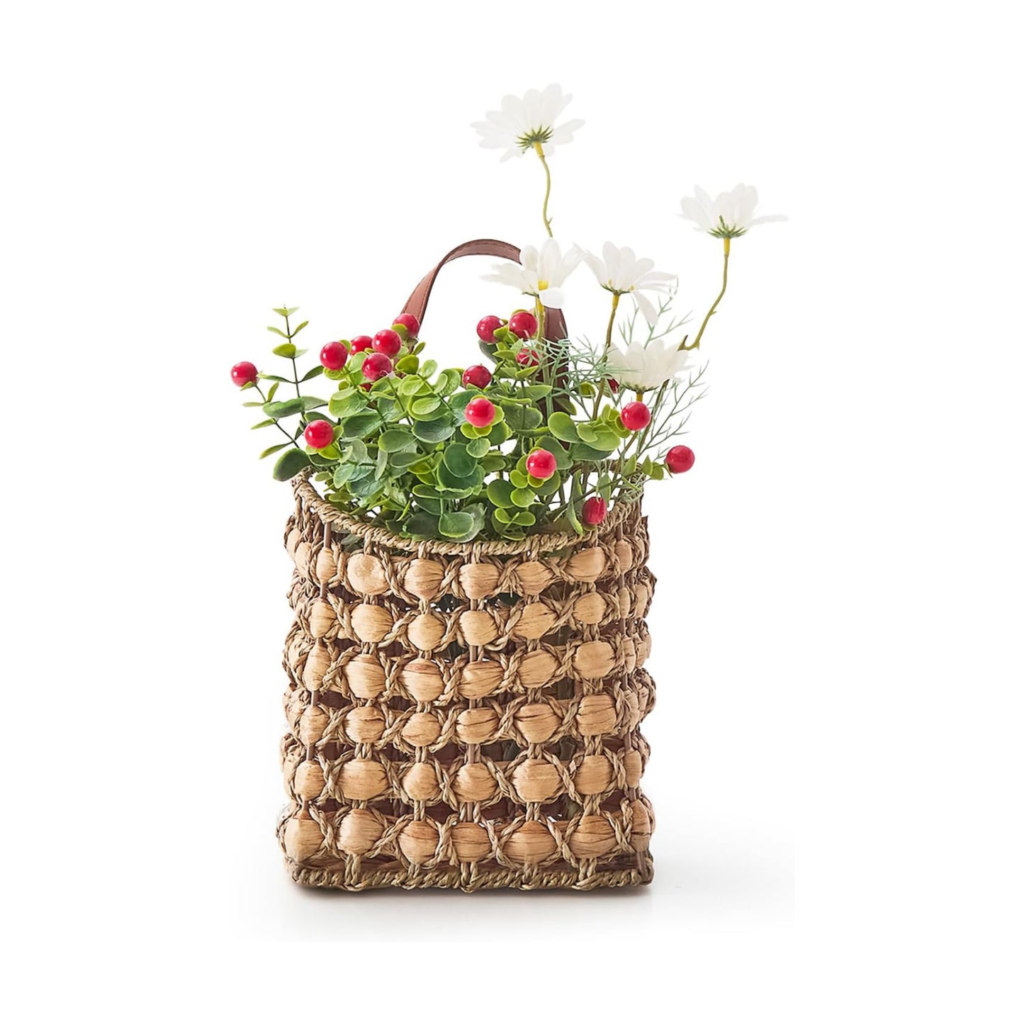 Wall Hanging Pocket Basket Portable Storage Basket Decorative Boho Mounted Organizer Dried / Mix