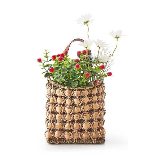 Wall Hanging Pocket Basket Portable Storage Basket Decorative Boho Mounted Organizer Dried / Mix