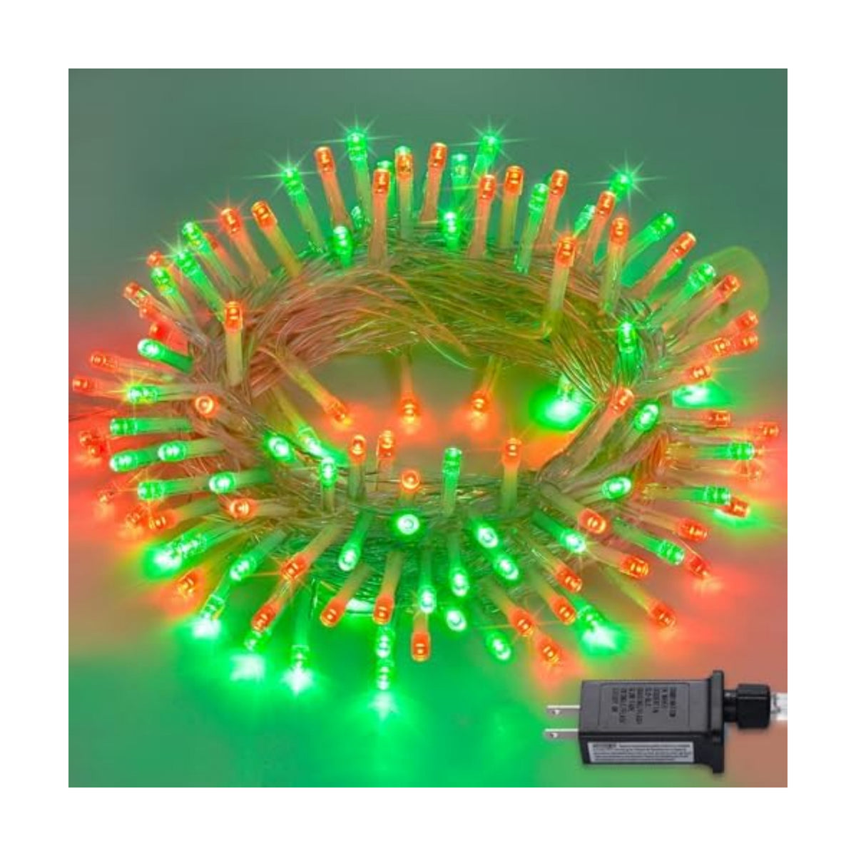 JMEXSUSS 100 LED Connectable Red and Green Christmas Lights with 8 Modes