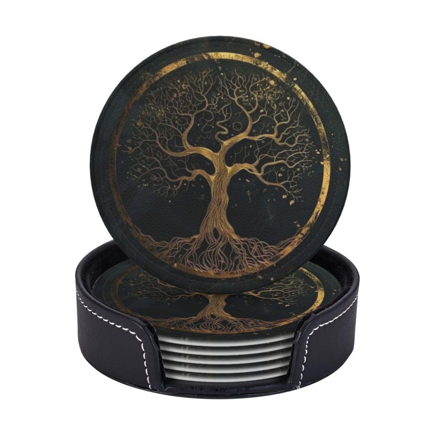 Holder Stand / Cork Base Table / Marble Gold Tree / Set of 6