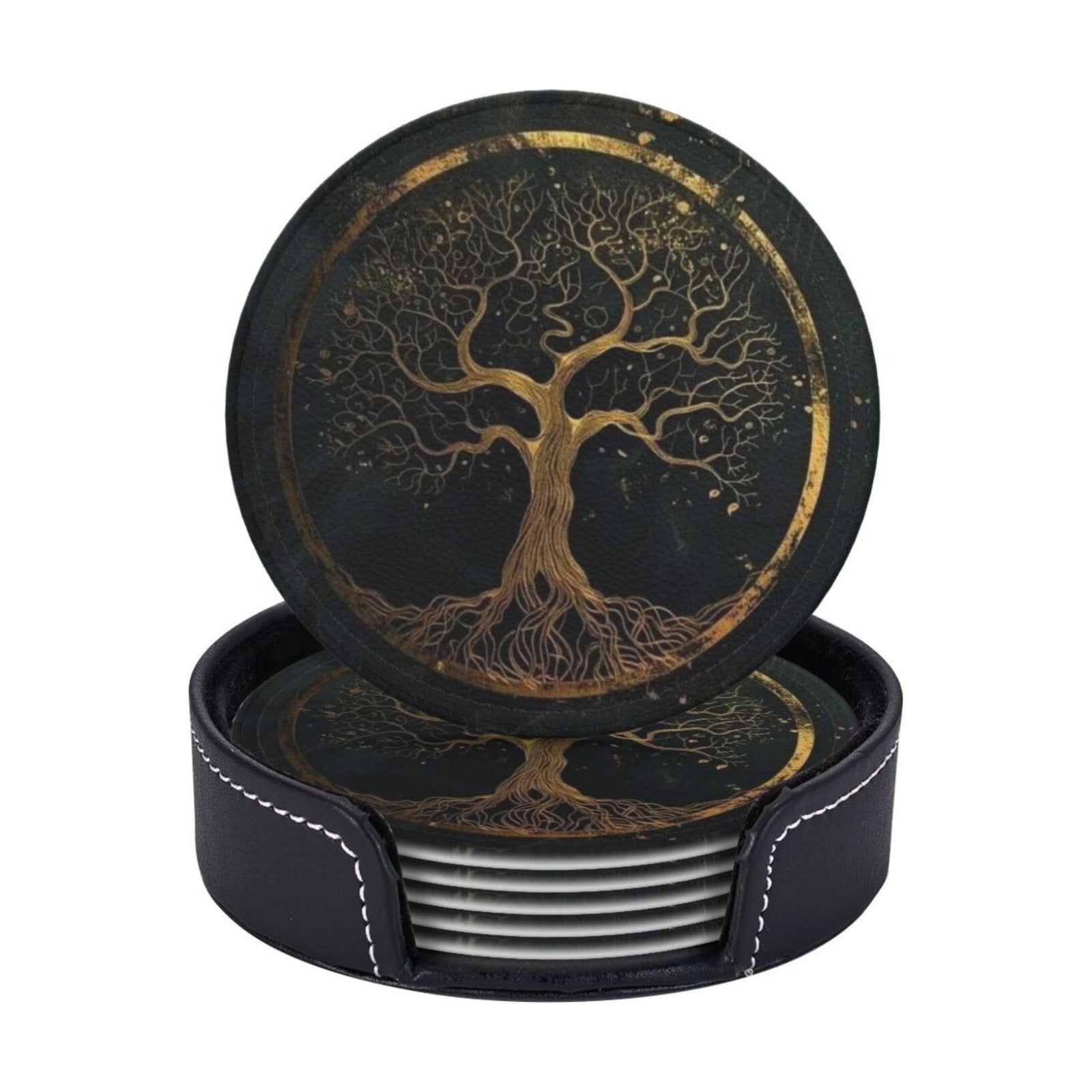Holder Stand / Cork Base Table / Marble Gold Tree / Set of 6
