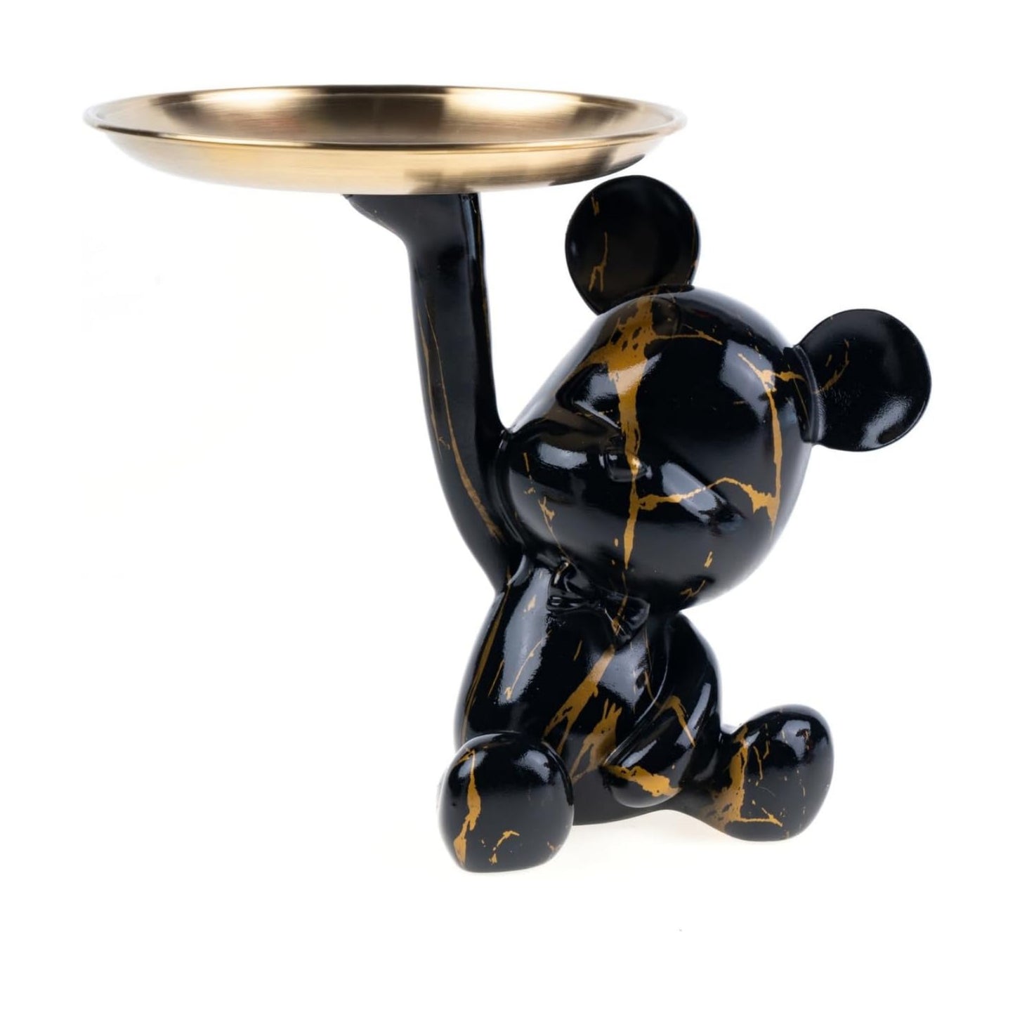 Key Holder Bowl Tray / Black & Gold