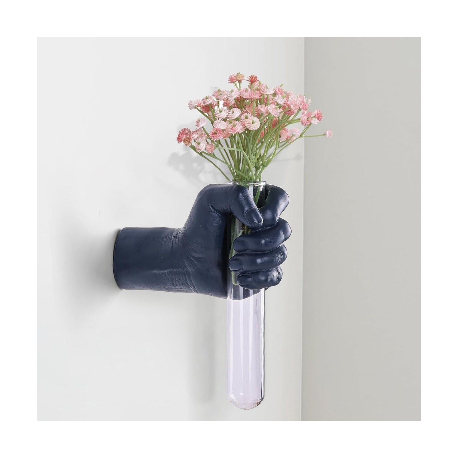 Hand Vase / Unique Wall Statue / Blue