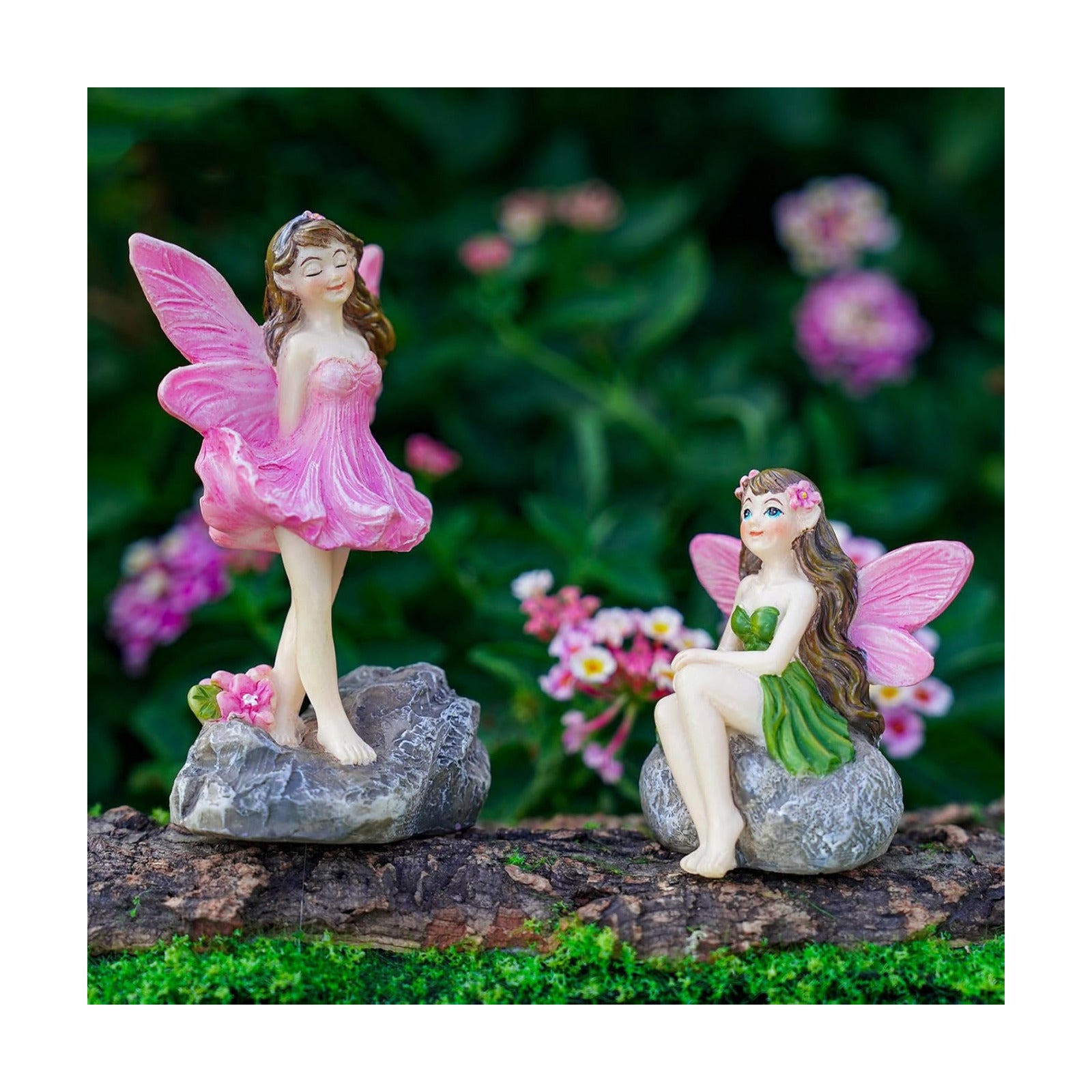 Potted Plants / Hand-Painted Resin Fairy Figurines