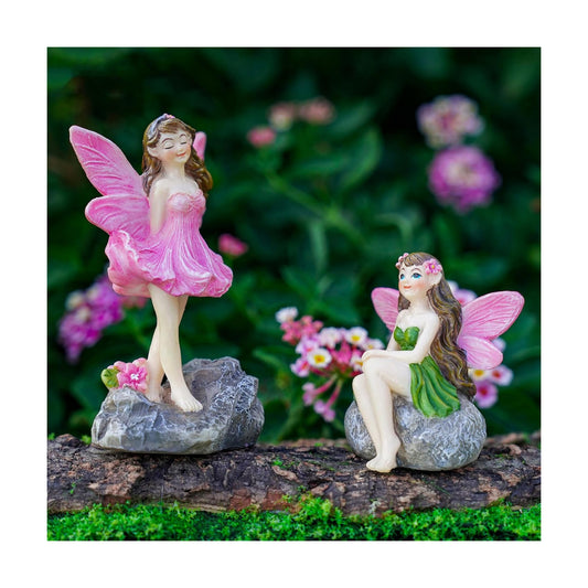 Potted Plants / Hand-Painted Resin Fairy Figurines