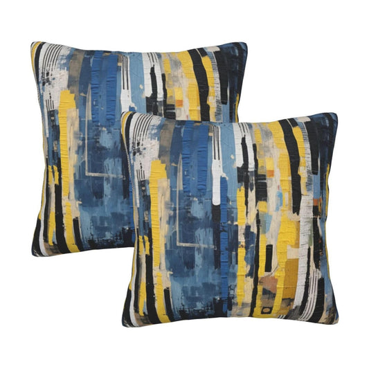 Throw Pillow Covers Pillow Cases Decoration Cushion Cover / Abstract Blue White / 18 x 18 / Set of 2