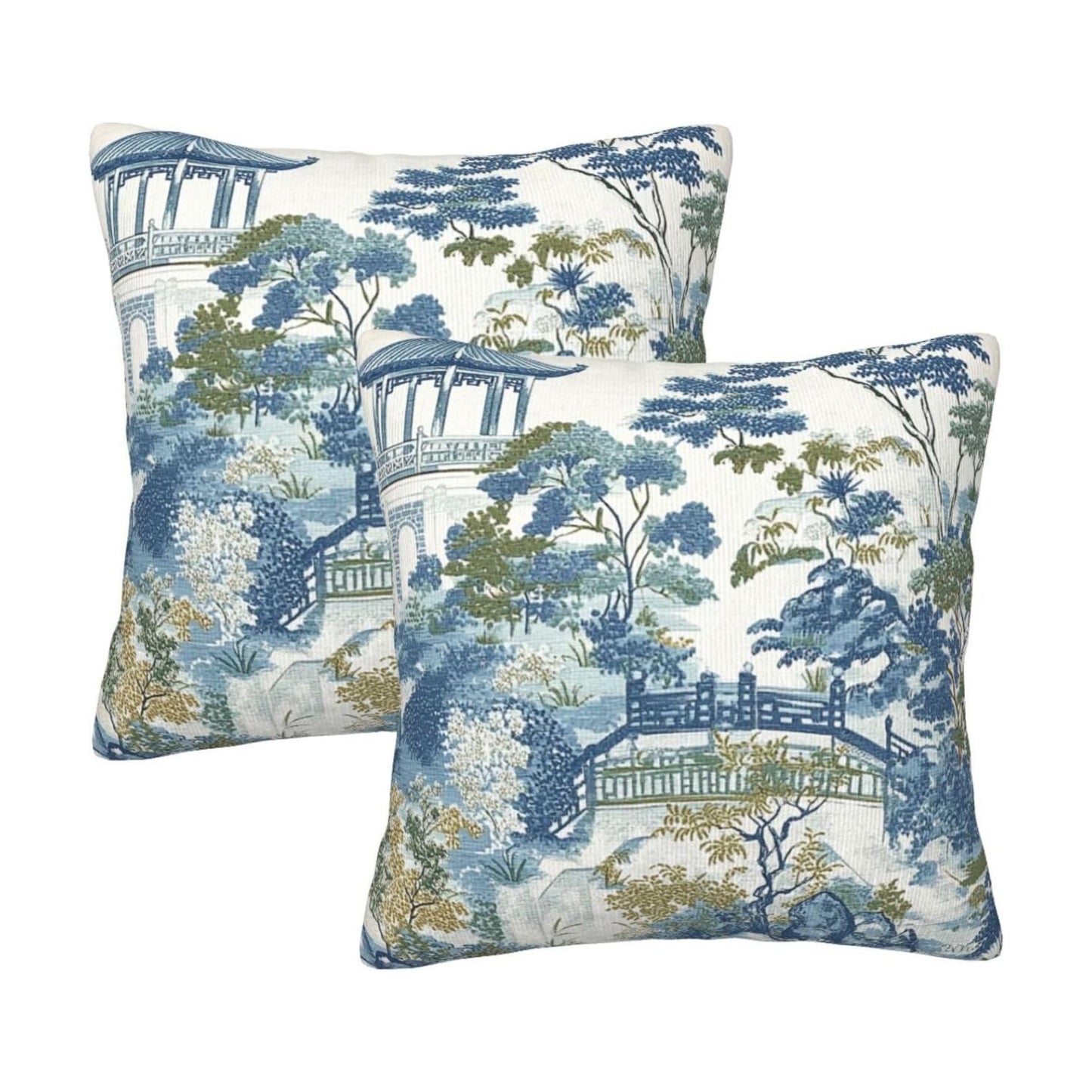 Throw Pillow Covers Pillow Cases Decoration Cushion Cover / Chinoiserie / 18 x 18 / Set of 2